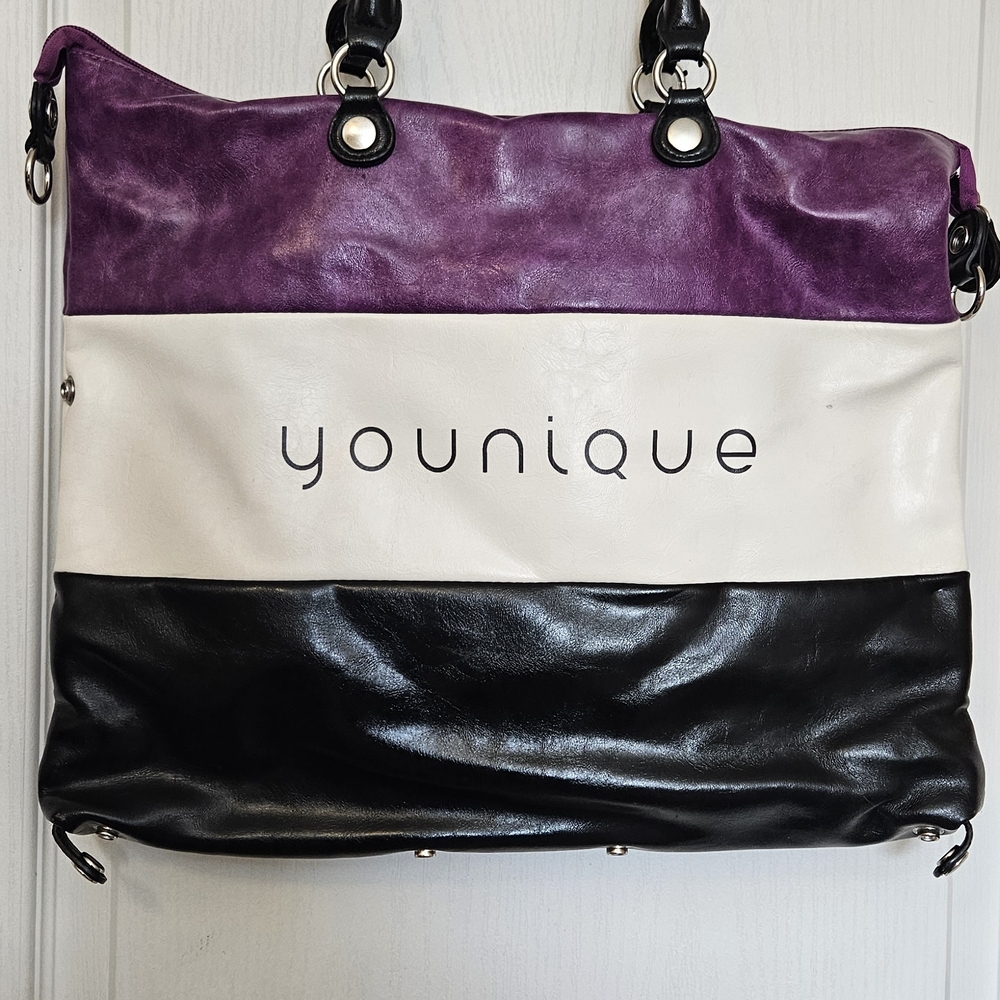 Younique Purple, White, and Black Women's Bag